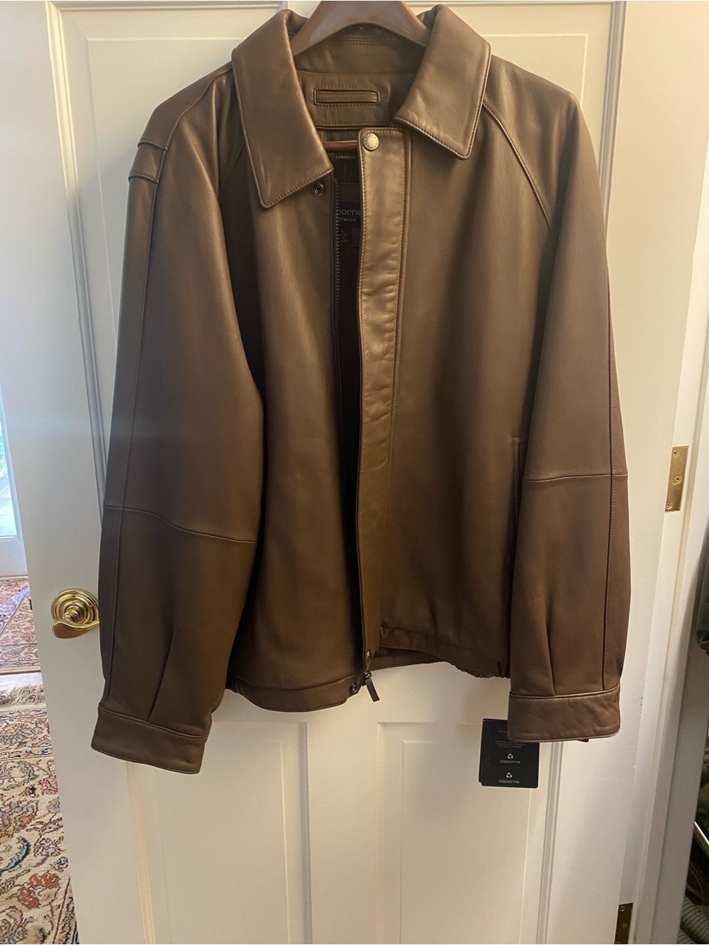 Claiborne Brown Leather Jacket - Picture 1 of 3
